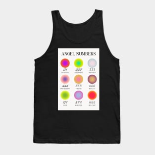 Angel Numbers Chart Colorful Aura Gradients Tank Top